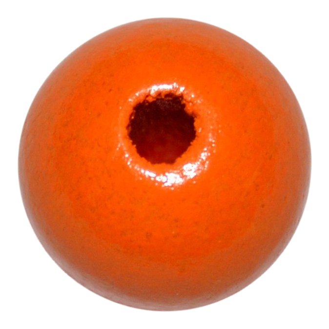 25 stk. - 8 mm runde tr�perler Orange