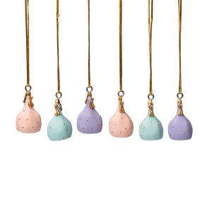 6 stk. fine hns til ophng, Rose quartz, Jade, Amethyst  fra Nsgrnsgarden