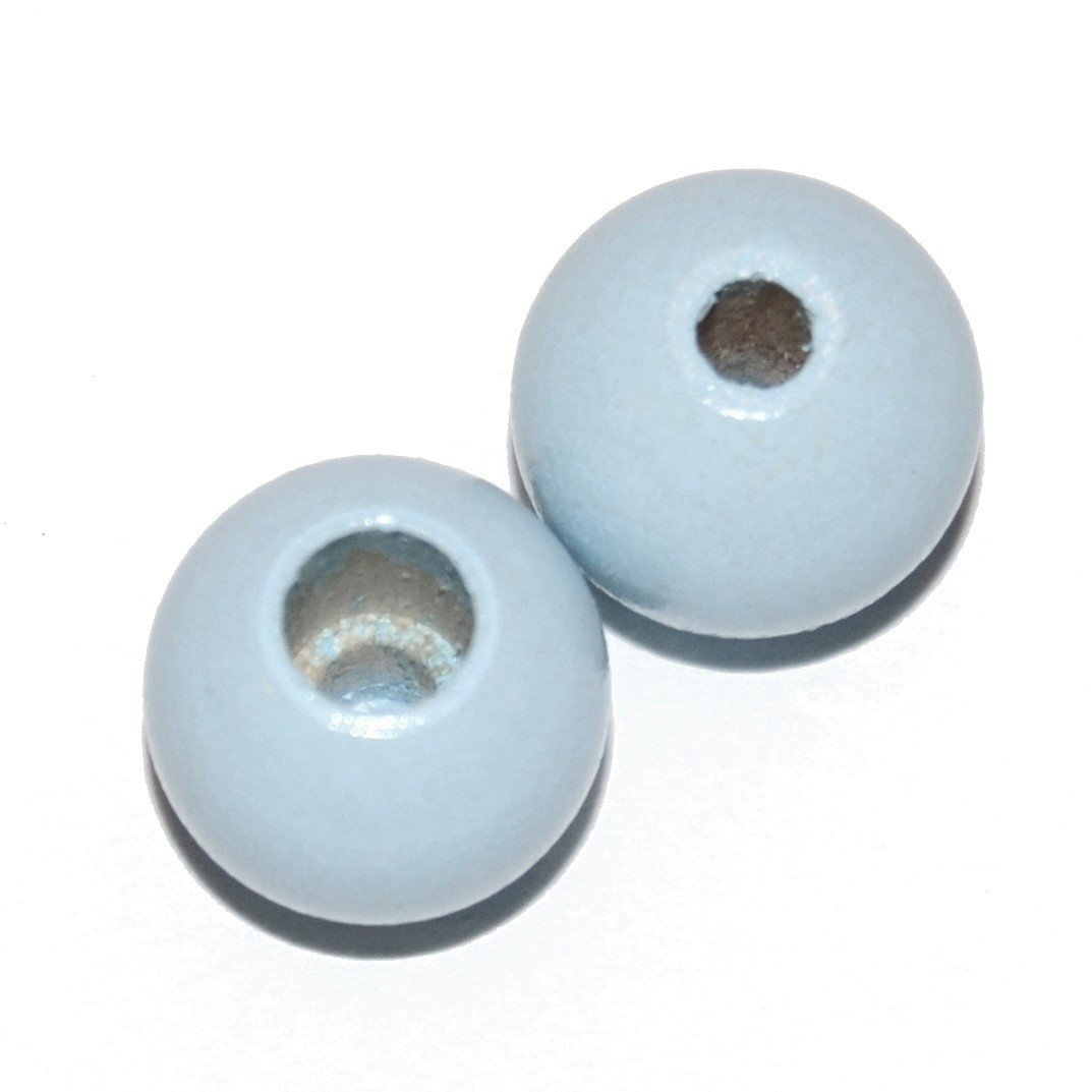 8 stk. - 12 mm sikkerheds tr�perler Pastellysebl�