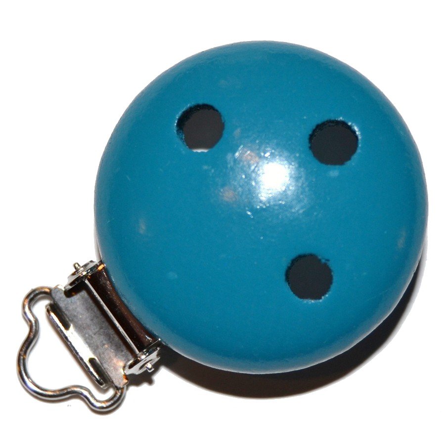 5 stk. Tr�clips ensfarvede M�rk petroleum