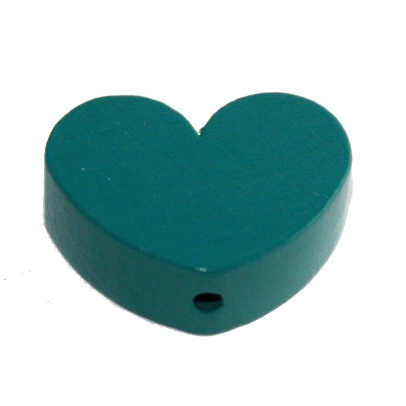 10 stk.  Tr�perler - Hjerter 30 mm - Lodret - Blandet.