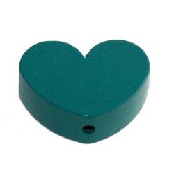 10 stk.  Tr�perler - Hjerter 30 mm - Lodret - Blandet.