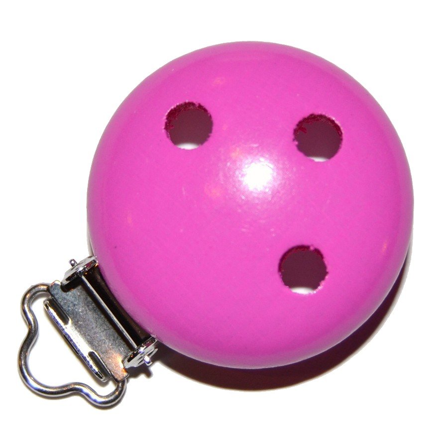 5 stk. Tr�clips ensfarvede Pink