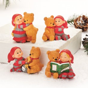 4 stk. Pobra babynisser med bamser