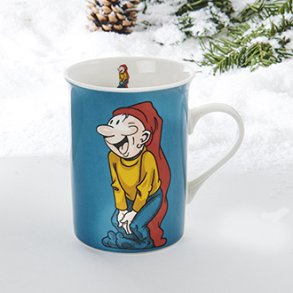 Krus i porceln Bramming nisse -10 cm- med navn