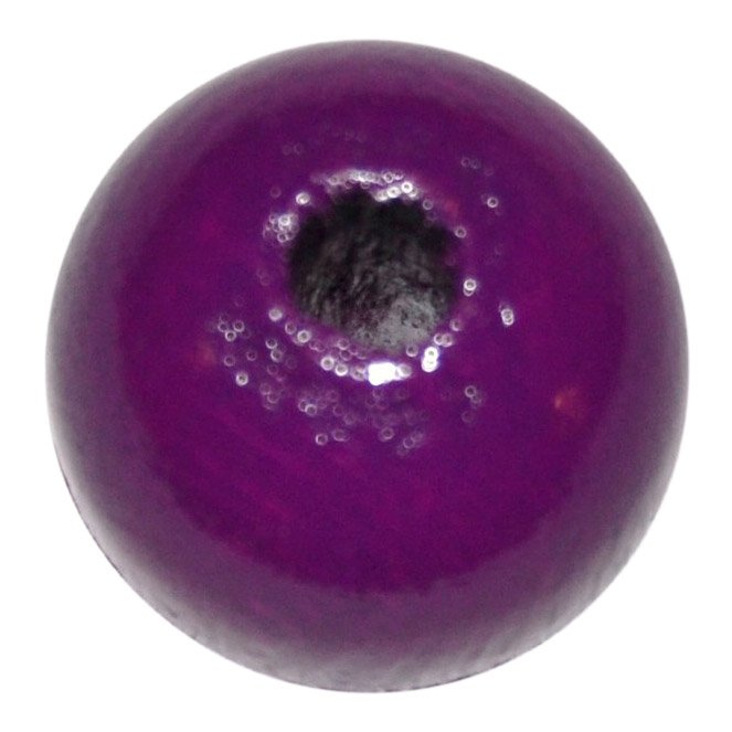 15 stk. - 12 mm runde tr�perler Purpur