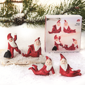 Retro julemnd i porceln 4 stk.