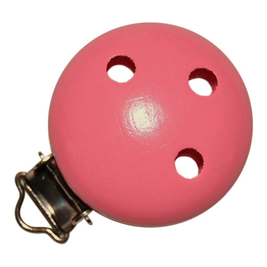 5 stk. Tr�clips ensfarvede Rosa