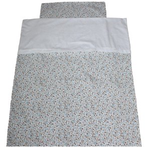 Juniorsengetj med sm blomster-Bl