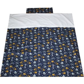 Juniorsengetj med entreprenrmaskiner-kologisk, Med/uden navn