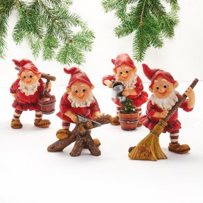 4 stk skovmnd som arbejder