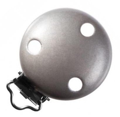 5 stk. Tr�clips ensfarvede S�lv