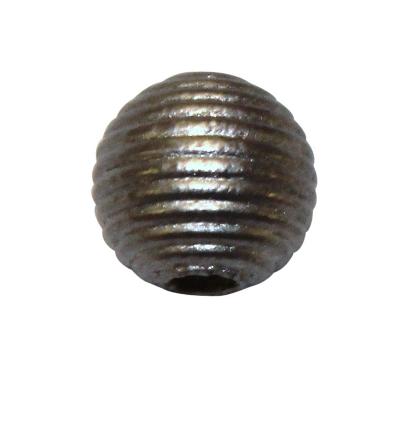 20 stk. - 10 mm rillede tr�perler S�lv