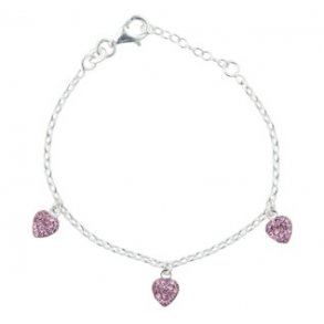 S�lvarmb�nd med 3 lyser�de hjerter