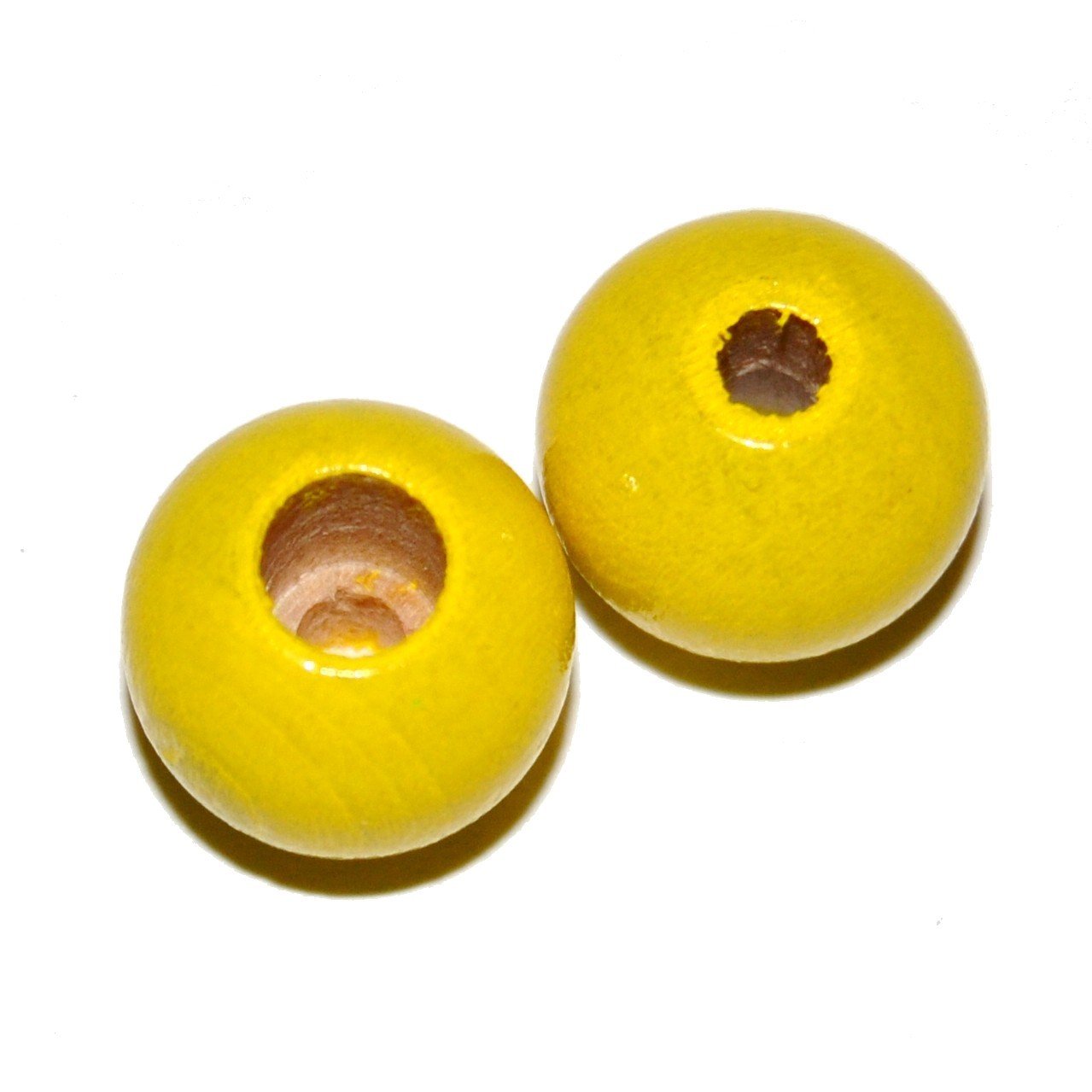 8 stk. - 12 mm sikkerheds tr�perler Solgul