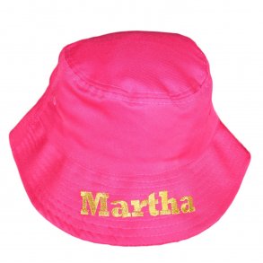 Bllehat/Solhat 52-54-56 cm - med/uden navn - Hot Pink