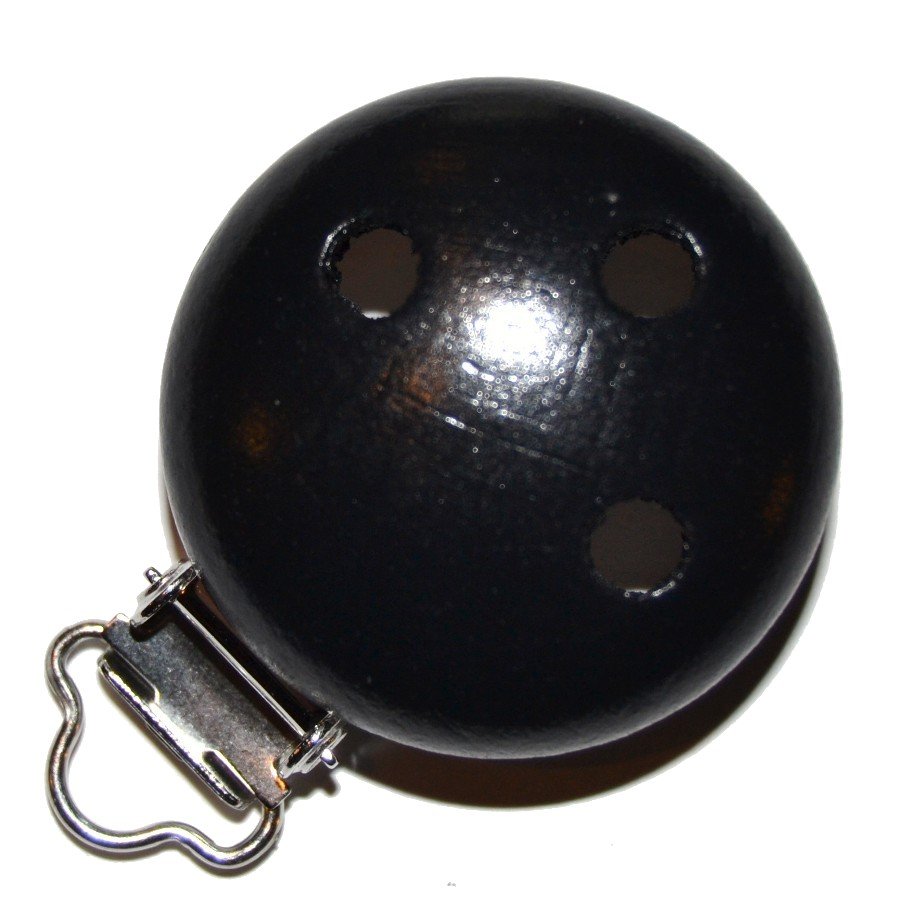 5 stk. Tr�clips ensfarvede Sort