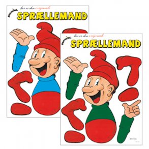 2 stk. Bramming sprllemand i karton - Klip og saml selv