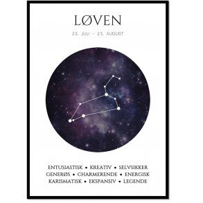 Plakat med stjernetegn - Lven Violet