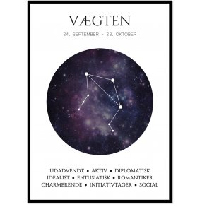 Plakat med stjernetegn - Vgten Violet