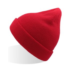 Beanie strikhue til b�rn-One Size-R�d-med/uden navn