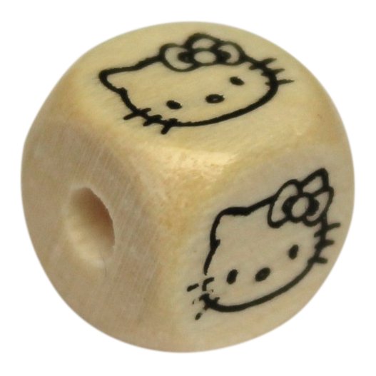 Bogstavperle i tr 10 mm Hello Kitty