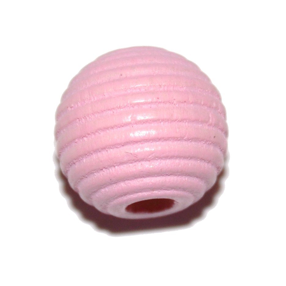 20 stk. - 10 mm rillede tr�perler Babylyser�d