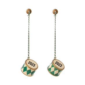 1 stk. Lille tromme Julepynt fra Maileg-Grn-med/uden rstal