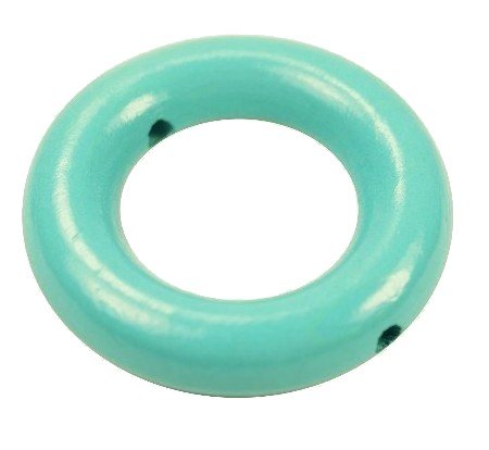 35 mm tr�ringe med huller Turkis