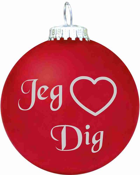 Julekugle - Mat - Jeg elsker dig
