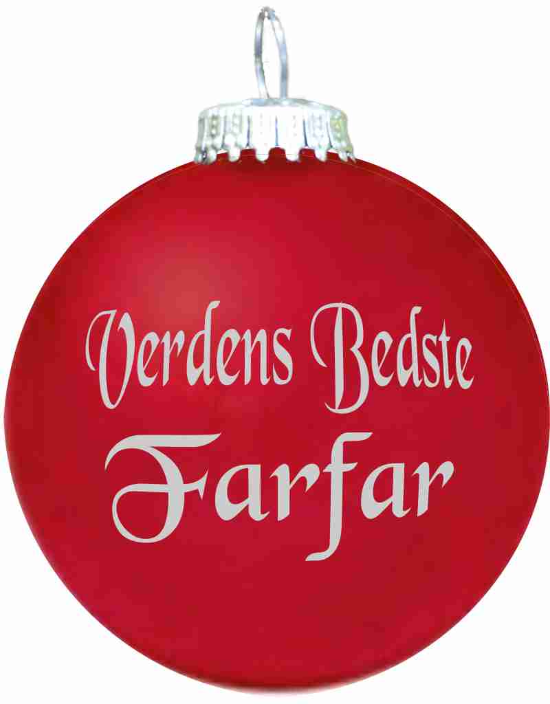 Julekugle - Mat - Verdens Bedste Farfar