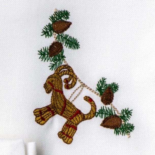 Juleserviet med halmbuk