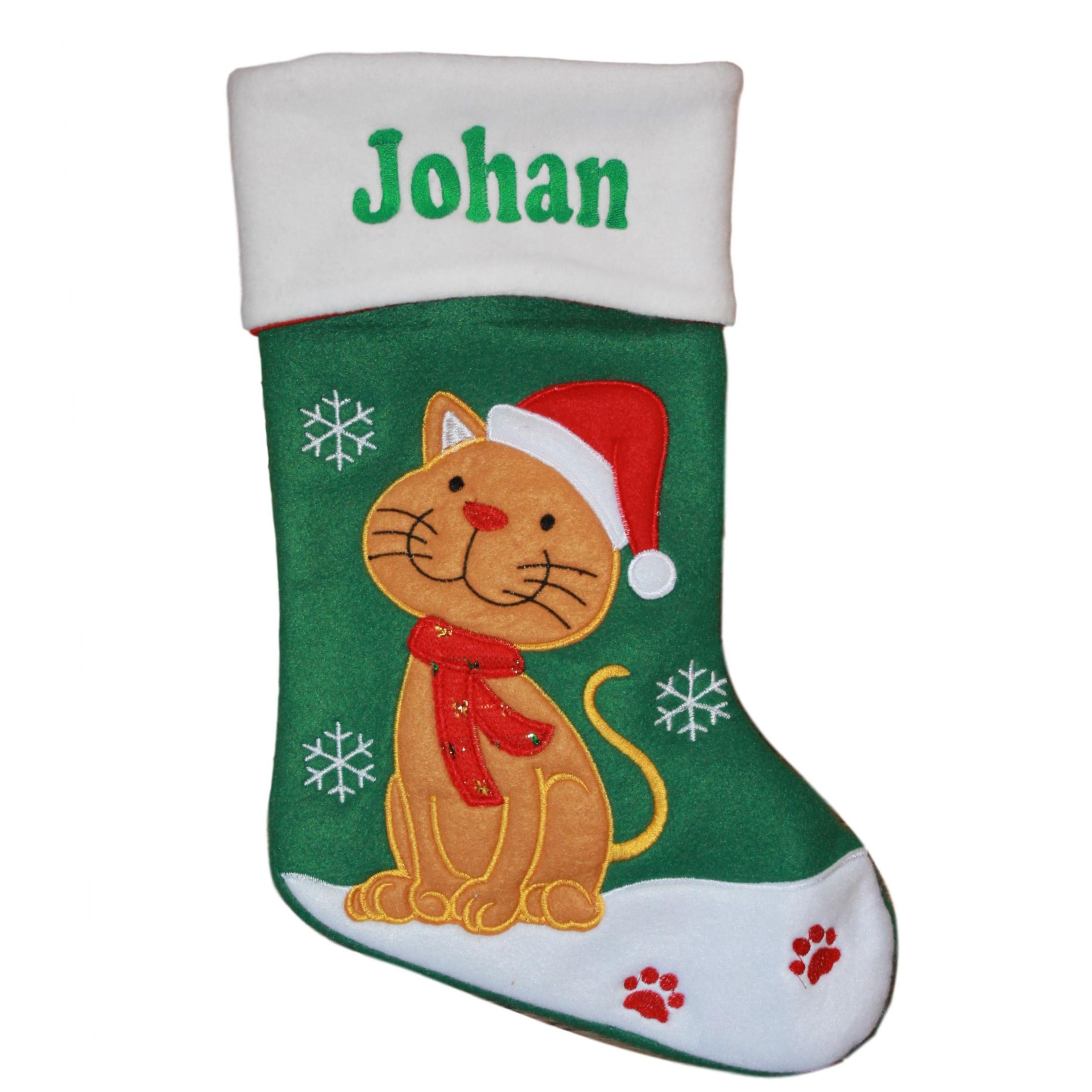 Julesok-Julekat-Grøn-med/uden navn