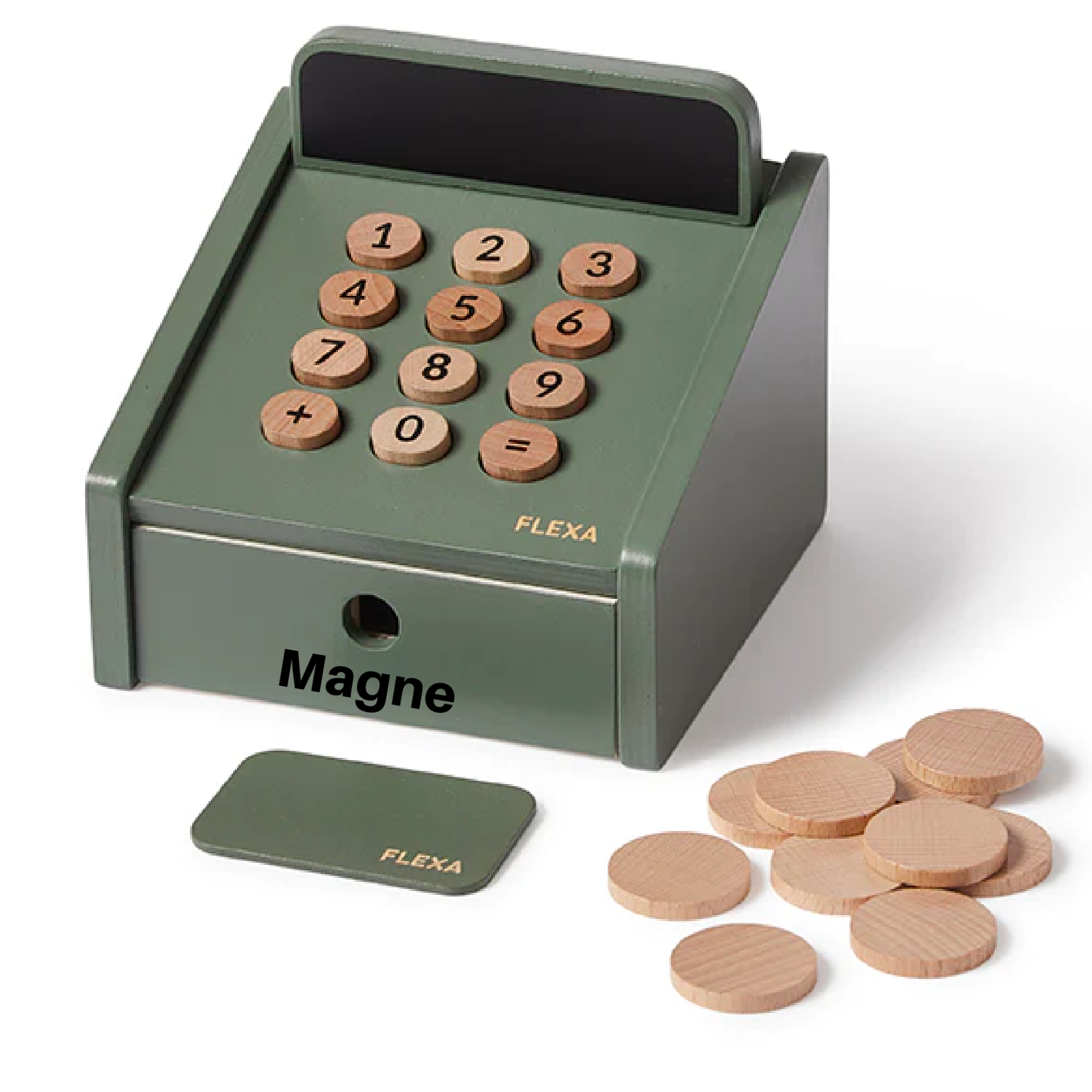 Kasseapparat, Fra Flexa, Med navn