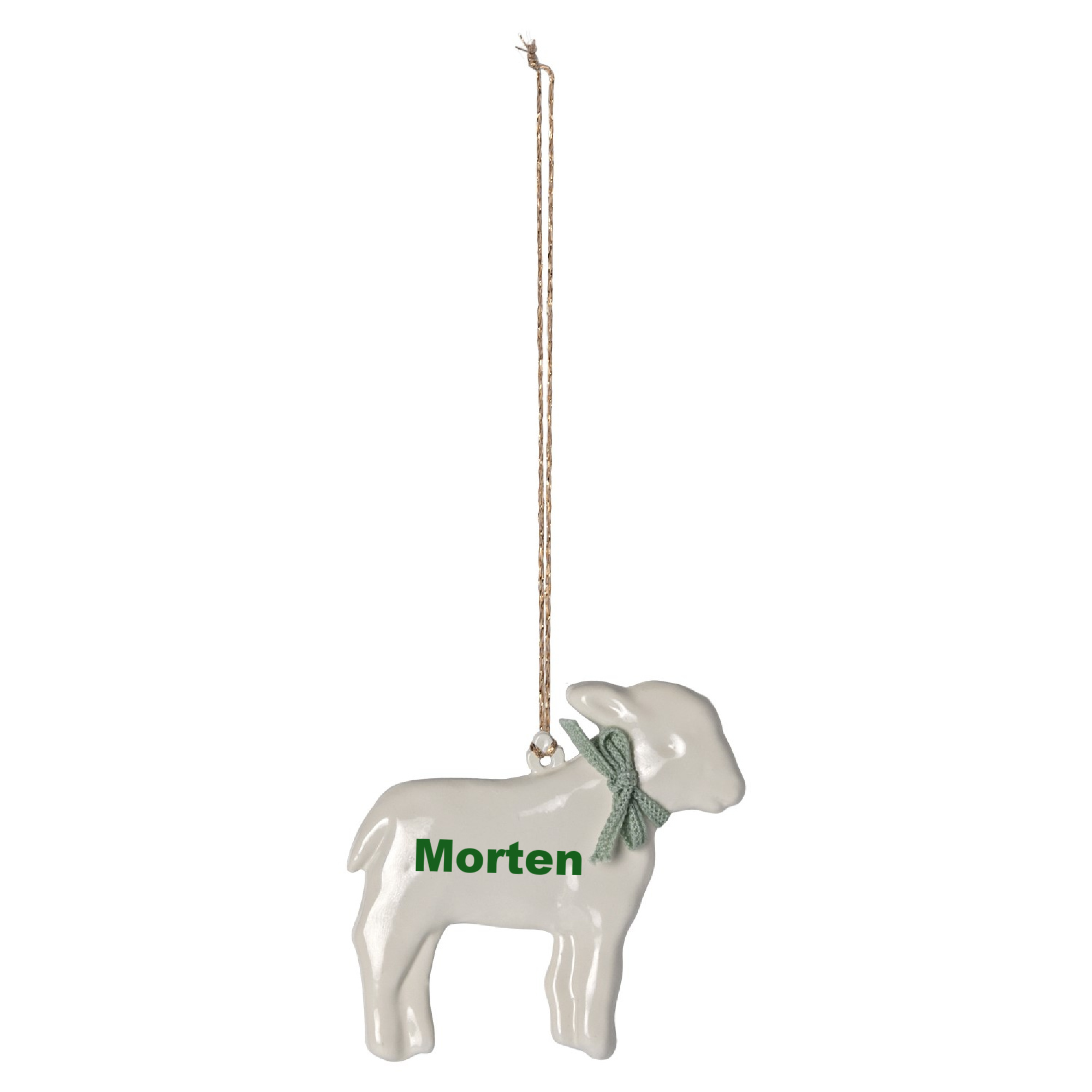 Påskepynt fra Maileg, Lam, Mint, med/uden navn